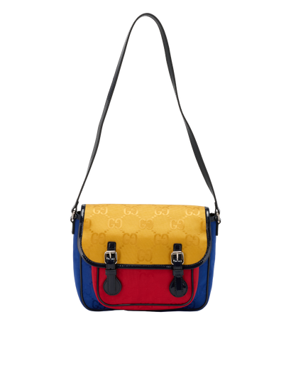 GG Colour Block Messenger, &pound;320, Handbags, Blue/Red/Yellow, Nylon, Front view